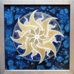 Golden on Blue